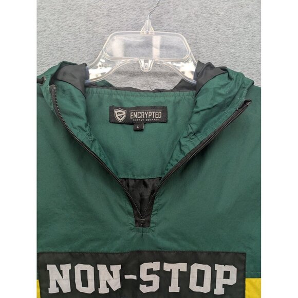 Encrypted Supply Jacket Mens Large Colorblock NON-STOP Hooded Windbreaker - Picture 3 of 10
